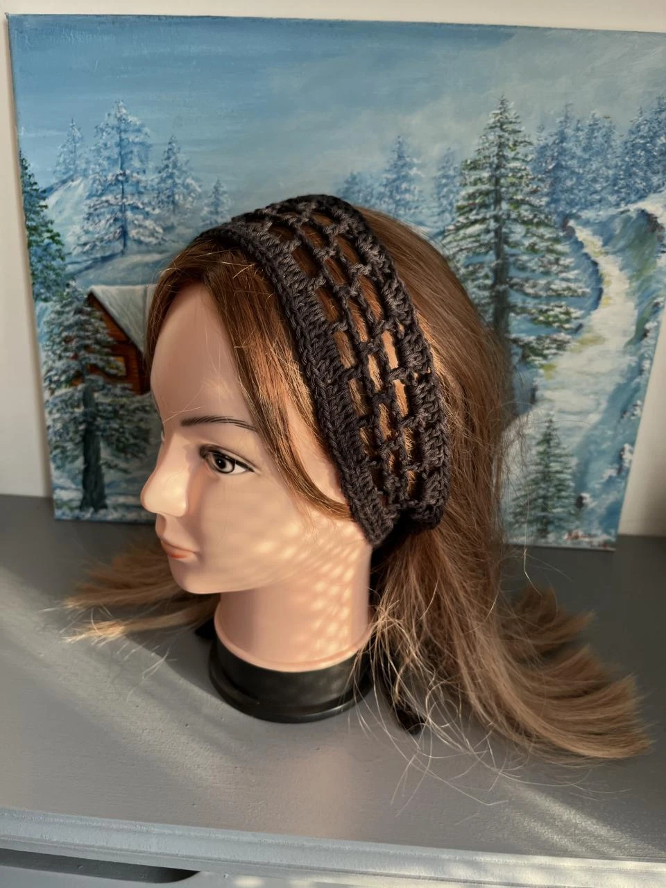 Bandeau Serre tête Headband Stirnband Hoofdband Venda  Coton Noir Taille unique